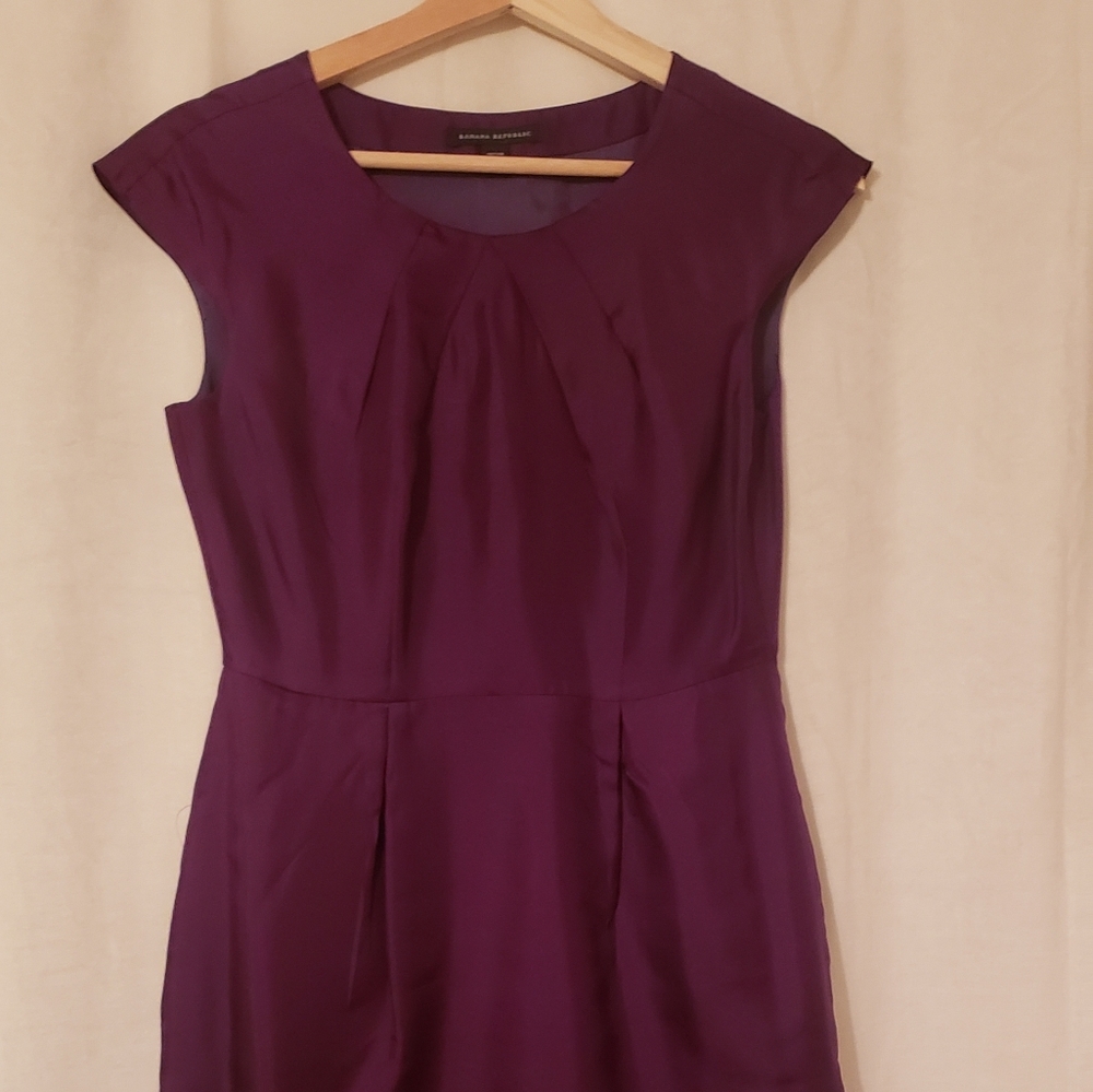 Banana Republic 100% purple silk dress